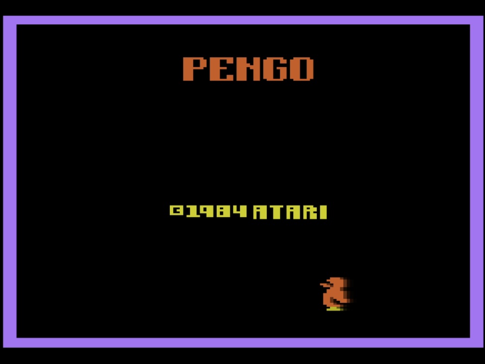 Title Screen of Pengo for Atari 2600